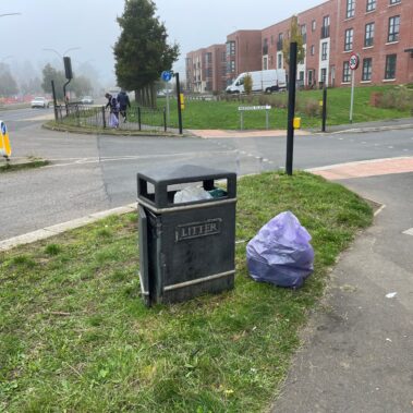 Litter picking - Weedon Road