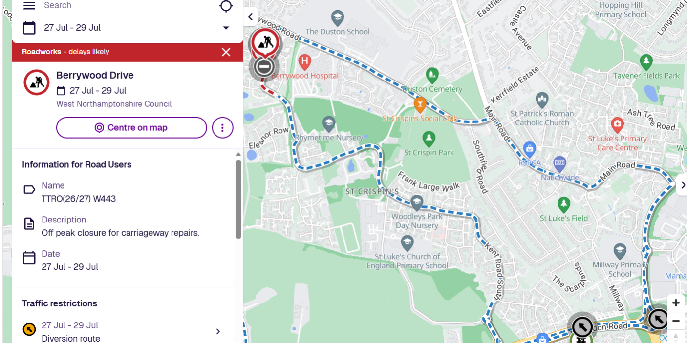 Berrywood Drive Road Closure